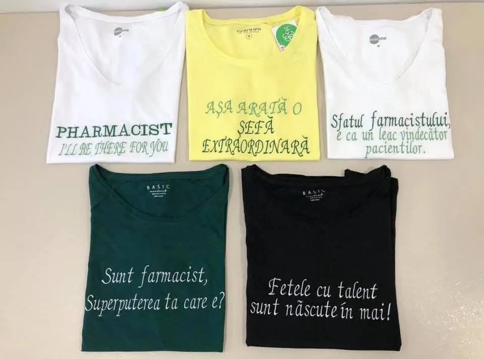 Tricouri cu mesaje pentru farmaciste